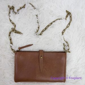 Madewell Brown Crossbody Bag with Gold Chain